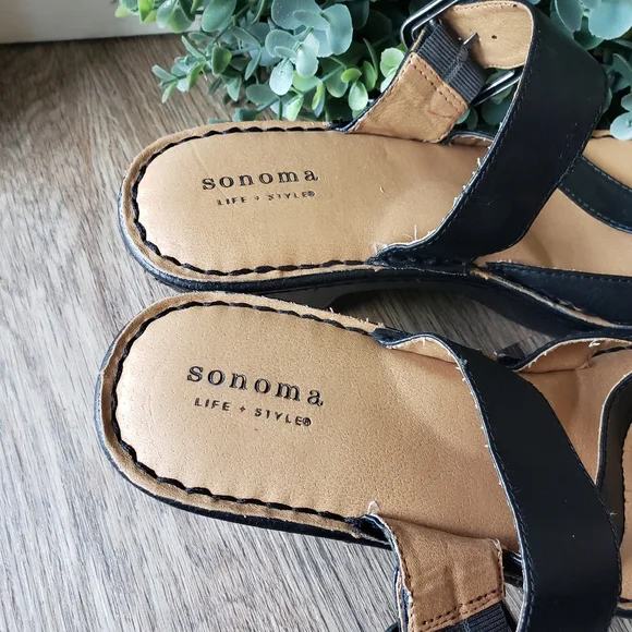 Sonoma Rikki Black Summer Sandals Women's Size 7.5 - Picture 4 of 8